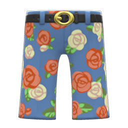 Rose-Print Slacks