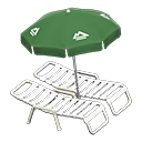 Beach Chairs With Parasol Animal Crossing New Horizons | ACNH Critter - Nookmall