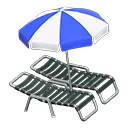 Beach Chairs With Parasol Animal Crossing New Horizons | ACNH Critter - Nookmall