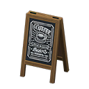 Menu Chalkboard Animal Crossing New Horizons | ACNH Critter - Nookmall