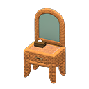 Rattan Vanity Animal Crossing New Horizons | ACNH Critter - Nookmall