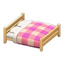 Wooden Double Bed Animal Crossing New Horizons | ACNH Critter - Nookmall