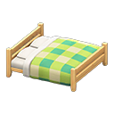 Wooden Double Bed Animal Crossing New Horizons | ACNH Critter - Nookmall