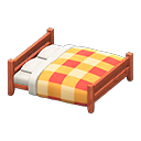 Wooden Double Bed Animal Crossing New Horizons | ACNH Critter - Nookmall