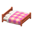 Wooden Double Bed Animal Crossing New Horizons | ACNH Critter - Nookmall