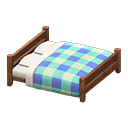 Wooden Double Bed Animal Crossing New Horizons | ACNH Critter - Nookmall