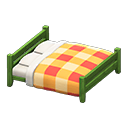 Wooden Double Bed Animal Crossing New Horizons | ACNH Critter - Nookmall