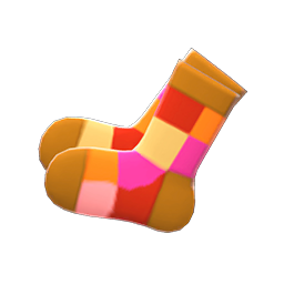 Color-Blocked Socks Animal Crossing New Horizons | ACNH Items - Nookmall