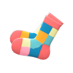 Color-Blocked Socks Animal Crossing New Horizons | ACNH Items - Nookmall