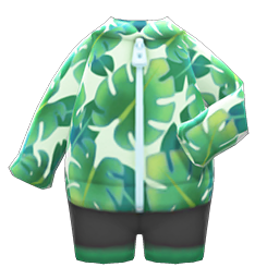 Leaf-Print Wet Suit Animal Crossing New Horizons | ACNH Items - Nookmall