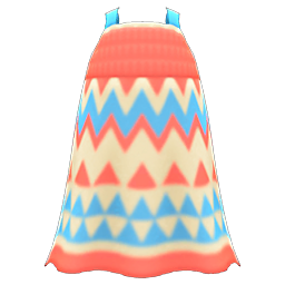 Zigzag-Print Dress Animal Crossing New Horizons | ACNH Items - Nookmall