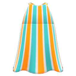 Striped Maxi Dress Animal Crossing New Horizons | ACNH Items - Nookmall