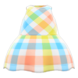 Plaid-Print Dress Animal Crossing New Horizons | ACNH Items - Nookmall