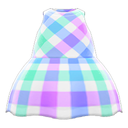 Plaid-Print Dress Animal Crossing New Horizons | ACNH Items - Nookmall