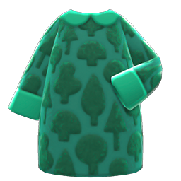 Forest-Print Dress Animal Crossing New Horizons | ACNH Items - Nookmall