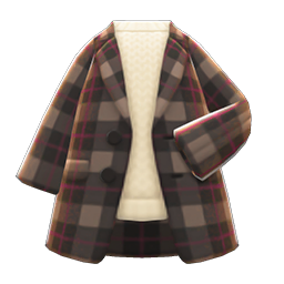 Checkered Chesterfield Coat Animal Crossing New Horizons | ACNH Items - Nookmall