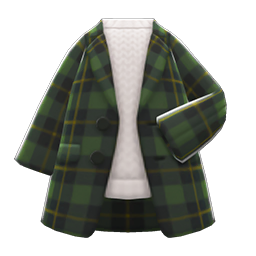 Checkered Chesterfield Coat Animal Crossing New Horizons | ACNH Items - Nookmall