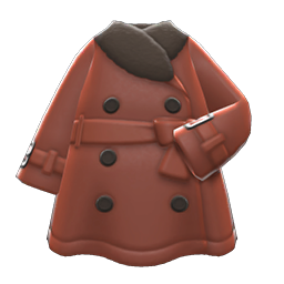 Pleather Trench Coat Animal Crossing New Horizons | ACNH Items - Nookmall