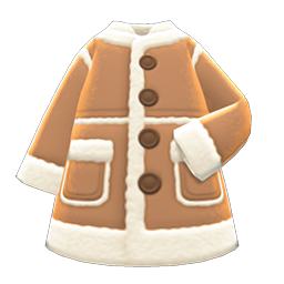 Faux-Shearling Coat Animal Crossing New Horizons | ACNH Items - Nookmall