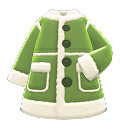 Faux-Shearling Coat Animal Crossing New Horizons | ACNH Items - Nookmall