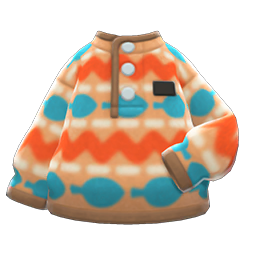 Printed Fleece Sweater Animal Crossing New Horizons | ACNH Items - Nookmall