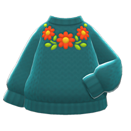 Flower Sweater Animal Crossing New Horizons | ACNH Items - Nookmall