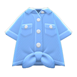 Front-Tie Button-Down Shirt Animal Crossing New Horizons | ACNH Items - Nookmall