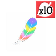 Rainbow Feather X10